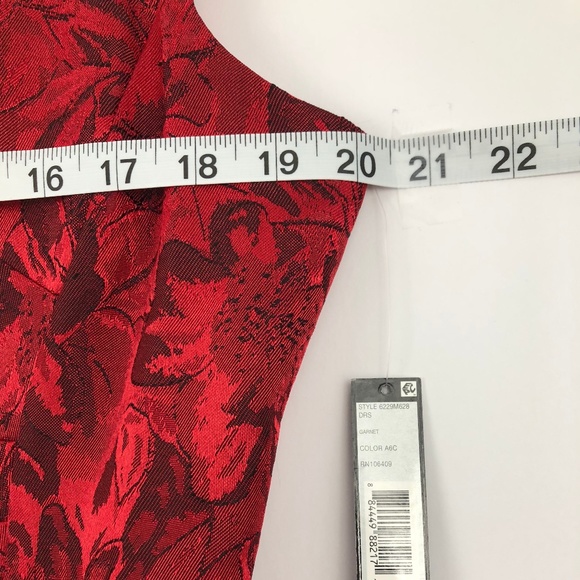 Tahari by ASL Side Ruche Jacquard Sheath Dress 14 - Picture 8 of 8